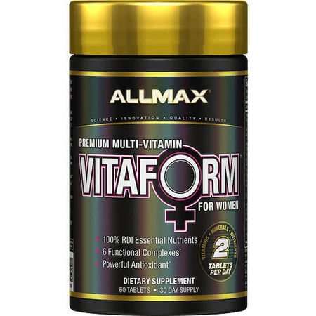 Allmax Nutrition VitaForm Women's Premium Multivitamin Мультивітамінний комплекс для зміцнення енергії та імунної системи 60 таблеток: ціни та характеристики