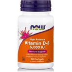 Now Foods Вітамін D-3 Вітамін для підтримки імунітету та здоров'я яєць 5000iu 120 м'яких гелів: ціни та характеристики