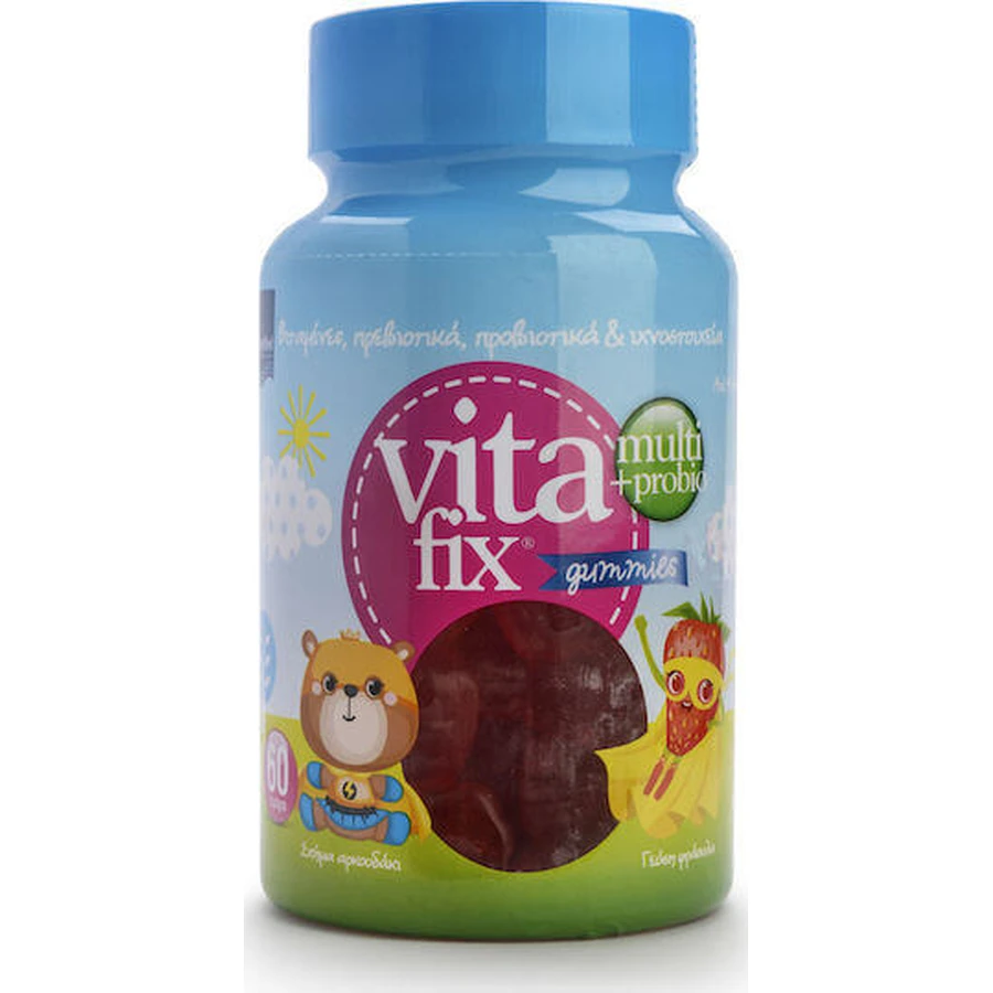 InterMed Vitafix Multi & Probio Multivitamin Мультивитаминные жевательные конфеты для укрепления иммунной системы Клубника 60 x 1 жевательные конфеты 60 x 1 жевательные конфеты: цены и характеристики
