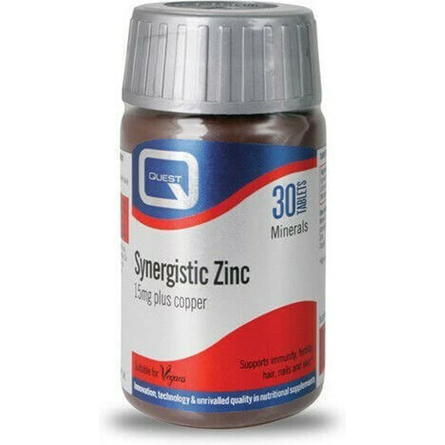 Quest Zinc Synergic With Copper 30 Tablets: цены и характеристики