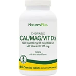 Nature's Plus Кісткова підтримка жувальні таблетки Кальцій Магній Vit D3 з вітаміном K2 60 зі смаком ванілі: ціни та характеристики