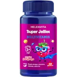 Helenvita Super Jelly Multivitamin Мультивітамінні желейні цукерки для енергії, зміцнення імунної системи та здоров'я я яєць 9 мг малина Малина 60 шт.