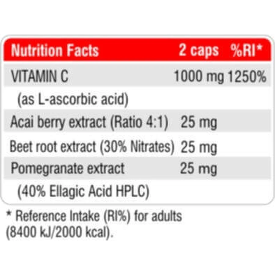 Fit & Shape Vitamin C 1000 plus Вітамін для зміцнення імунітету, шкіри та антиоксидантної дії 60 капс.: ціни та характеристики
