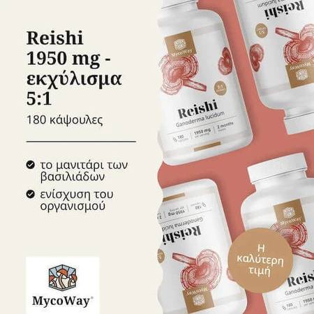 MycoWay Экстракт рейши 5:1 1950 мг 180 капс: цены и характеристики