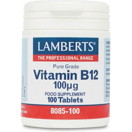 Lamberts Vitamin B12 Вітамін для здоров'я нервів 100мкг 100 таблеток: ціни та характеристики