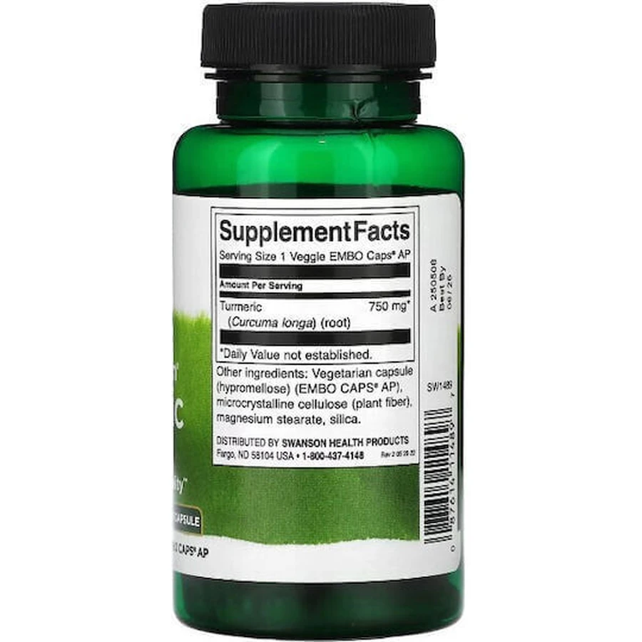 Swanson Full Spectrum Turmeric 750mg 60 растительных капсул: цены и характеристики