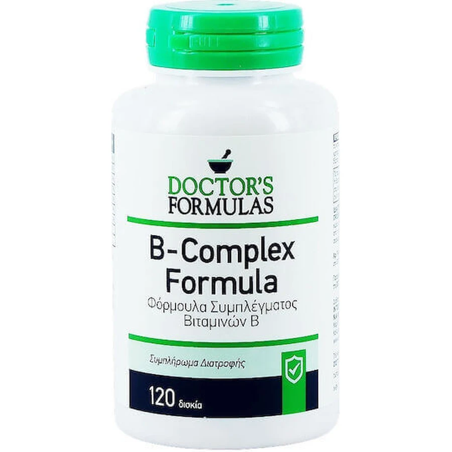 Doctor's Formulas В-комплексна вітамінна формула для зміцнення енергії, імунітету та нервової системи 120 таблеток: ціни та характеристики