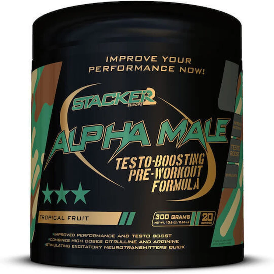 Stacker 2 Alpha Male Тренувальна добавка для підвищення тестостерону 300гр Тропічні фрукти: ціни та характеристики