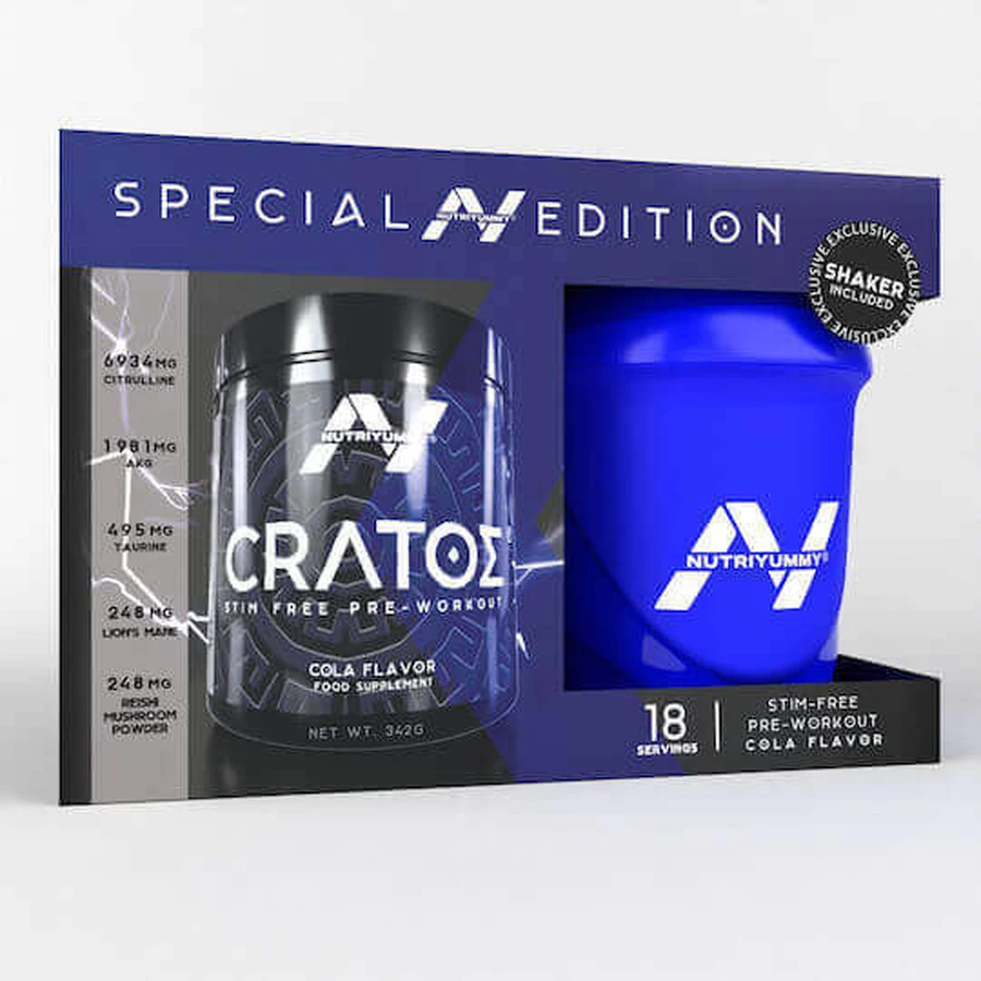 Nutriyummy Cratos Stim-Free Pre Workout Supplement 342gr Cola: цены и характеристики