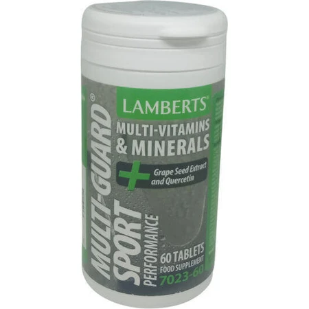 Спортивний мультивітамін Lamberts Multi-Guard для зміцнення енергії, імунітету та нервової системи 60 таблеток: ціни та характеристики