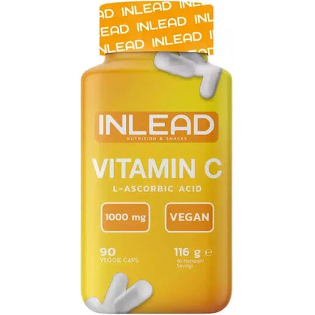 Inlead Nutrition Вітамін С Вітамін для підтримки імунітету, шкіри та антиоксидантної дії 1000 мг 90 рослинних капсул: ціни та характеристики