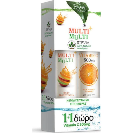 Power Of Nature Multi + Multi зі стевією та вітаміном С Мультивітамін для зміцнення енергії та імунної системи 500мг 44 табл. еф.: ціни та характеристики
