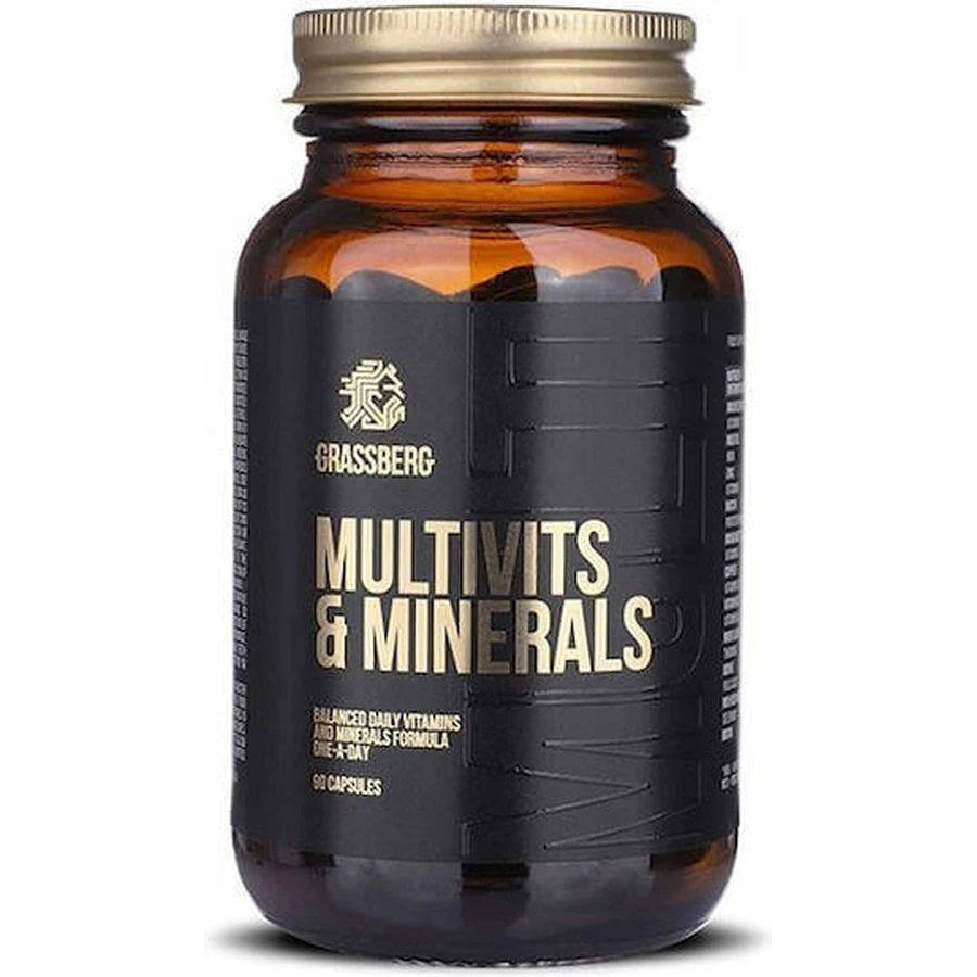 Grassberg Multivits & Minerals Мультивитамины для укрепления иммунной системы, волос и кожи 90 капс: цены и характеристики