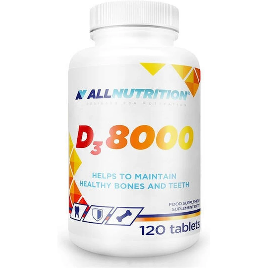 AllNutrition D3 8000 Вітамін для підтримки імунітету та здоров'я яєць 8000iu 120 таблеток: ціни та характеристики