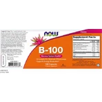 Now Foods B-100 Вітамін для зміцнення енергії, імунітету та нервової системи 100 капс.: ціни та характеристики