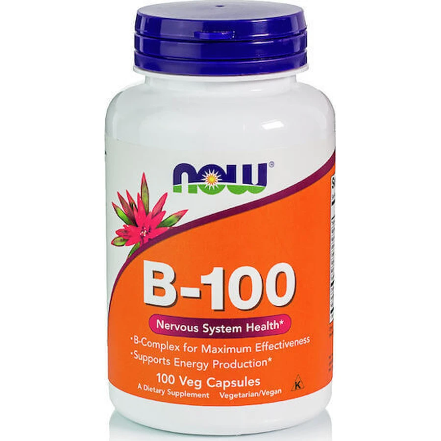 Now Foods B-100 Вітамін для зміцнення енергії, імунітету та нервової системи 100 капс.: ціни та характеристики