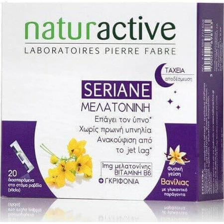 Naturactive Seriane Melatonin Sleep Supplement 20 пакетиков Ваниль: цены и характеристики