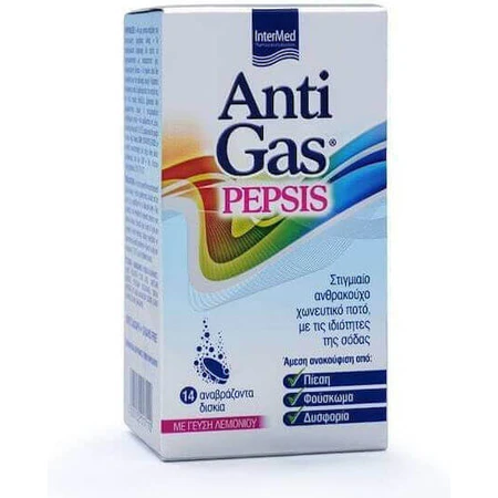InterMed AntiGas Pepsis Специальная диетическая добавка 14 филе эф Лимон: цены и характеристики