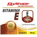 Fit & Shape Вітамін Е Вітамін для шкіри та антиоксидантної дії 100 мг 60 капс.: ціни та характеристики