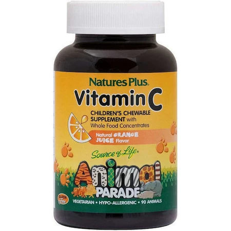 Nature's Plus Вітамін С для підтримки імунітету, шкіри та антиоксидантної дії апельсин 90 жувальних таблеток: ціни та характеристики