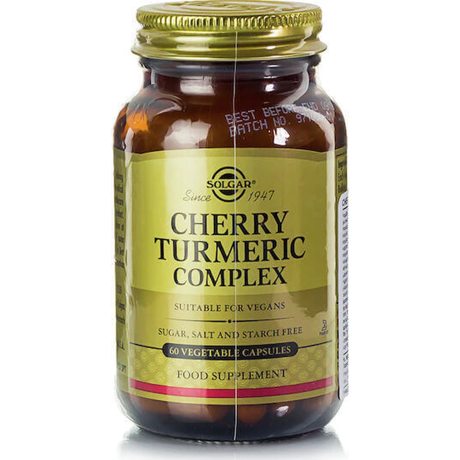 Комплекс куркуми Solgar Cherry Turmeric 60 x 1 вегетаріанські капсули: ціни та характеристики