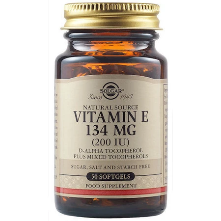 Solgar Vitamin E Вітамін для шкіри та антиоксидантної дії 200iu 50 м'яких гелів: ціни та характеристики