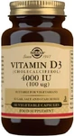Solgar Vitamin D3 Вітамін для підтримки імунітету та здоров'я яєць 4000iu 60 x 1 вегетаріанські капсули