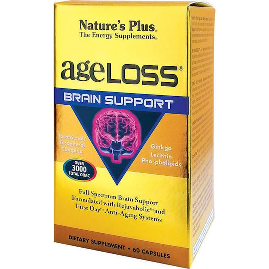 Nature's Plus Ageloss Brain Support Memory Supplement 60 caps: цены и характеристики