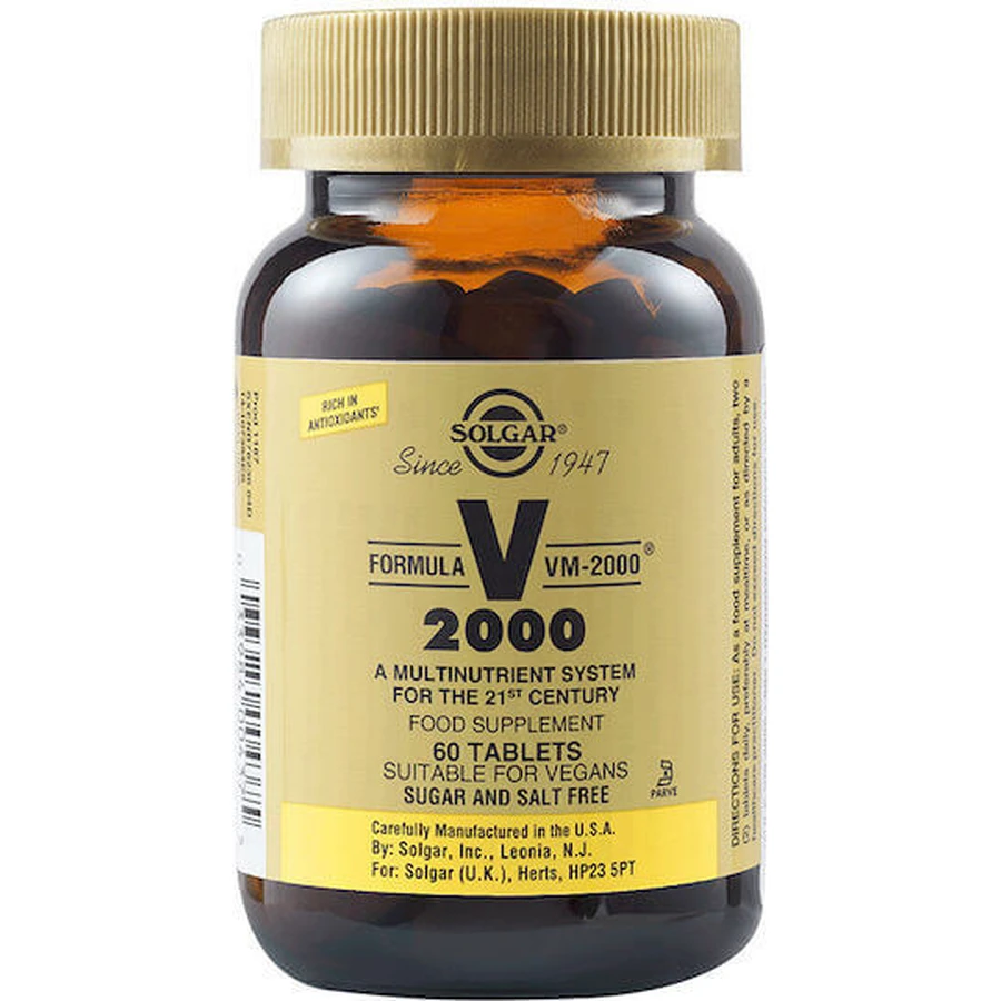 Solgar Formula VM-2000 Мультивитамины для энергии и укрепления иммунной системы 60 x 1 таблетка: цены и характеристики