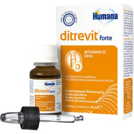 Humana Ditrevit Forte Витамин для укрепления иммунной системы и здоровья яиц 15 мл: цены и характеристики