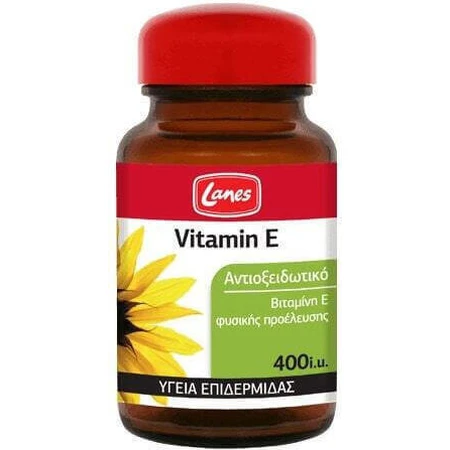 Lanes Vitamin E Вітамін для шкіри та антиоксидантної дії 400iu 268мг 30 капс.: ціни та характеристики