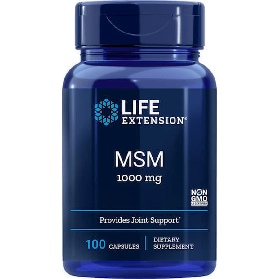 Life Extension MSM 1000 мг добавка для здоров'я суглобів та кісток 100 капс.: ціни та характеристики