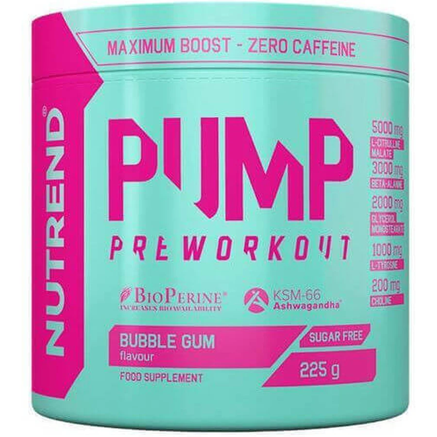 Жевательная резинка Nutrend Pump Pre Workout Supplement 225 гр: цены и характеристики