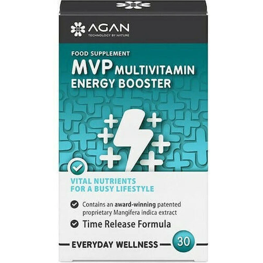 Agan Mvp Multivitamin Energy Booster Полівітамінний енергетичний бустер Мультивітамінний енергетичний бустер 30 таблеток: ціни та характеристики