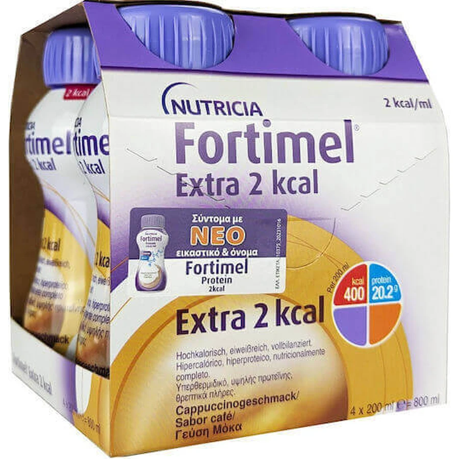 Nutricia Fortimel Extra 2 Kcal Пищевая добавка Special 4 x 50ml Mocha: цены и характеристики