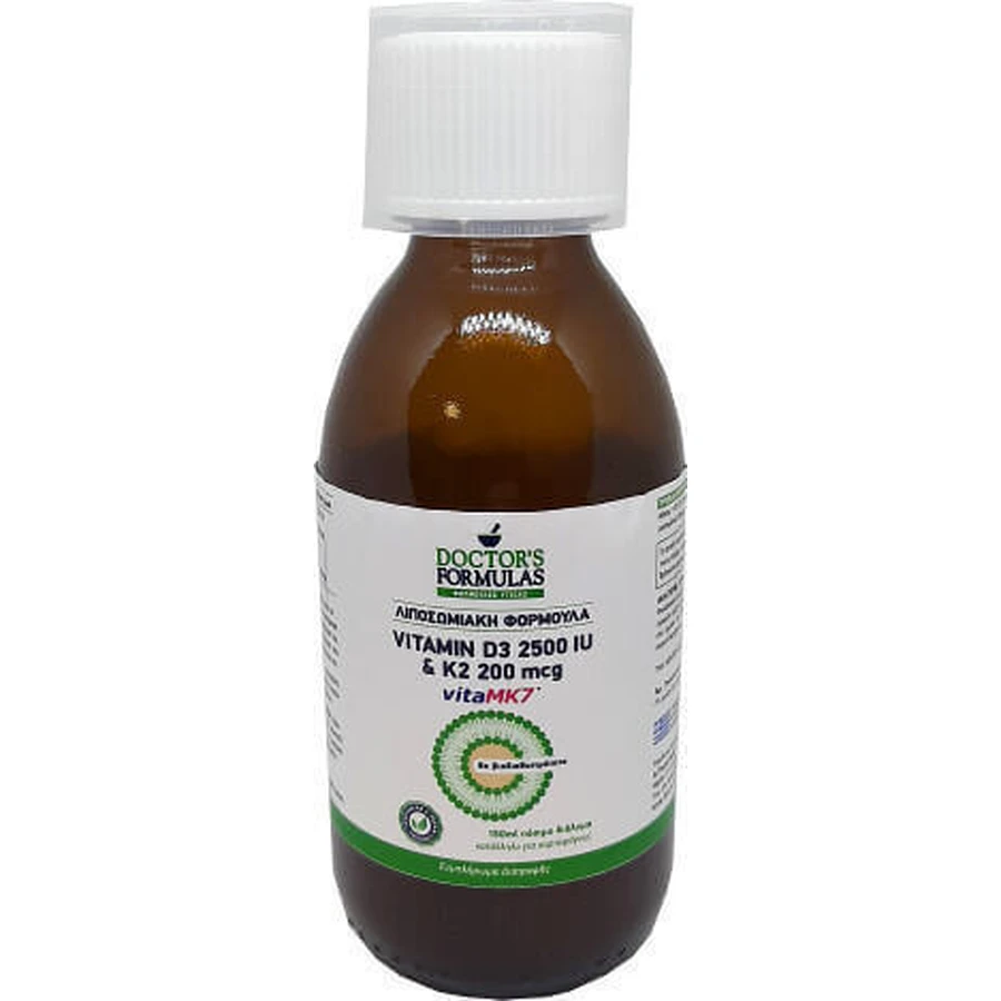 Doctor's Formulas Вітамін D3 2500iu та K2 200мкг Вітамін для зміцнення імунної системи та здоров'я яєць 2500iu 150мл: ціни та характеристики