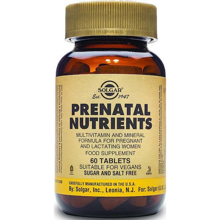 Solgar Prenatal Nutrients Добавка для вагітних 60 таб.: ціни та характеристики