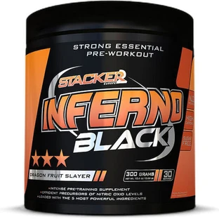 Stacker 2 Inferno Black Pre Workout Supplement 300gr Dragon Fruit Slayer