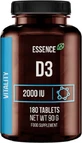 Essence Nutrition D3 Витамин для поддержки иммунитета и здоровья яиц 2000iu 180 таблеток