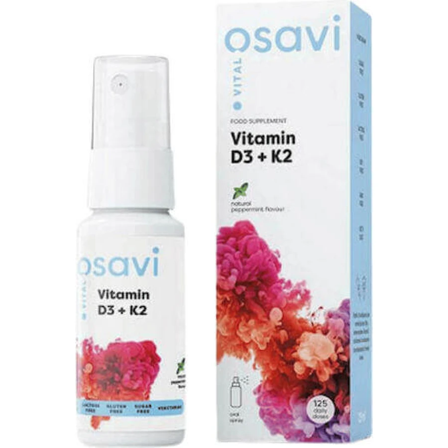 Osavi Вітамін D3 + K2 для зміцнення імунної системи та здоров'я яєць з м'ятою 25мл: ціни та характеристики