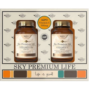 Sky Premium Life Vitamin D3 2500 IU & Vitamin C 500mg Мультивитамин Vitamin D3 2500 IU & Vitamin C 500mg для здоровья птиц