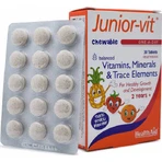 Health Aid Junior-Vit Мультивитамины для энергии, волос и кожи Тутти Фрутти 30 жевательных таблеток: цены и характеристики