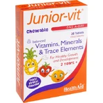 Health Aid Junior-Vit Мультивитамины для энергии, волос и кожи Тутти Фрутти 30 жевательных таблеток: цены и характеристики