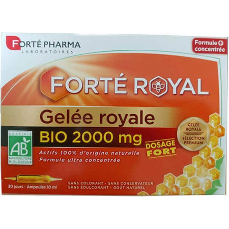Forte Pharma Gelee Royale Вітамін для енергії, імунної системи та волосся 2000 мг 20 х 10 мл: ціни та характеристики