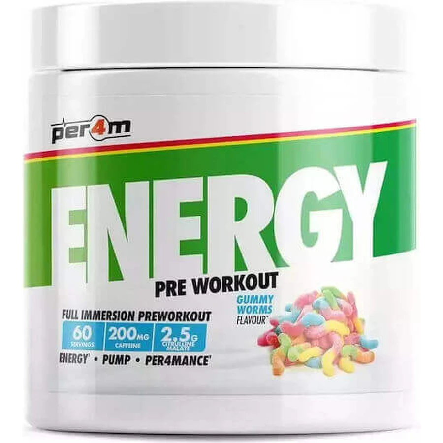 Per4m Energy Supplement Pre Workout 390gr Gummy Worms: цены и характеристики