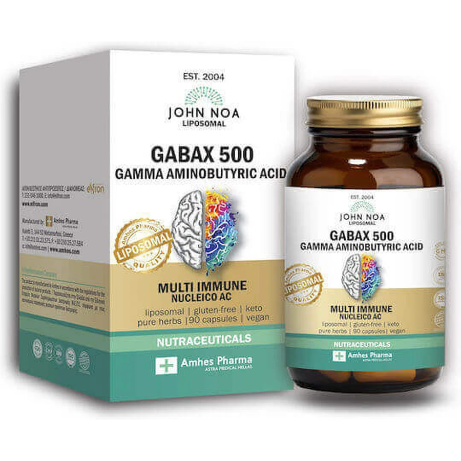 John Noa Cabax 500 гамма-аміномасляна кислота добавка для сну 90 капс.: ціни та характеристики