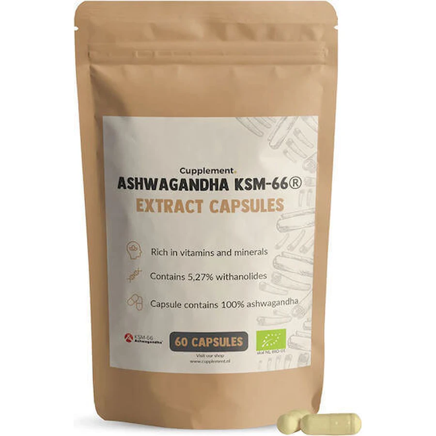Cupplement Organic Ashwagandha KSM-66 60 капс Вишня: цены и характеристики