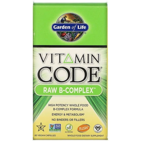 Garden Of Life Vitamin Code Сырой В-комплекс витаминов для энергии, укрепления иммунитета и нервной системы 60 растительных капсул: цены и характеристики