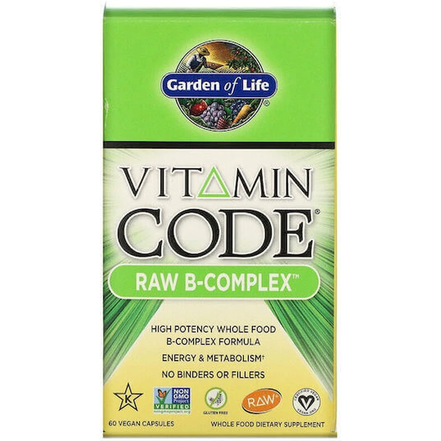 Garden Of Life Vitamin Code Сырой В-комплекс витаминов для энергии, укрепления иммунитета и нервной системы 60 растительных капсул: цены и характеристики