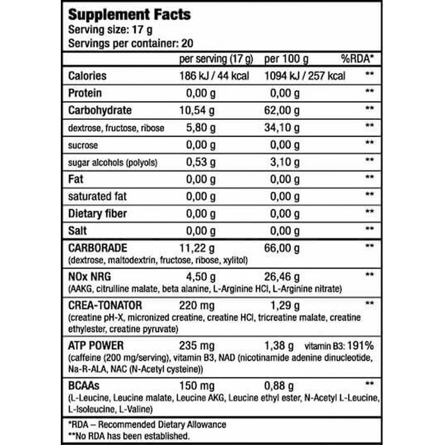 Biotech USA Nitrox Therapy Pre-workout Drink Powder with Amino Energy Blend Pre Workout Supplement 340gr Peach: цены и характеристики